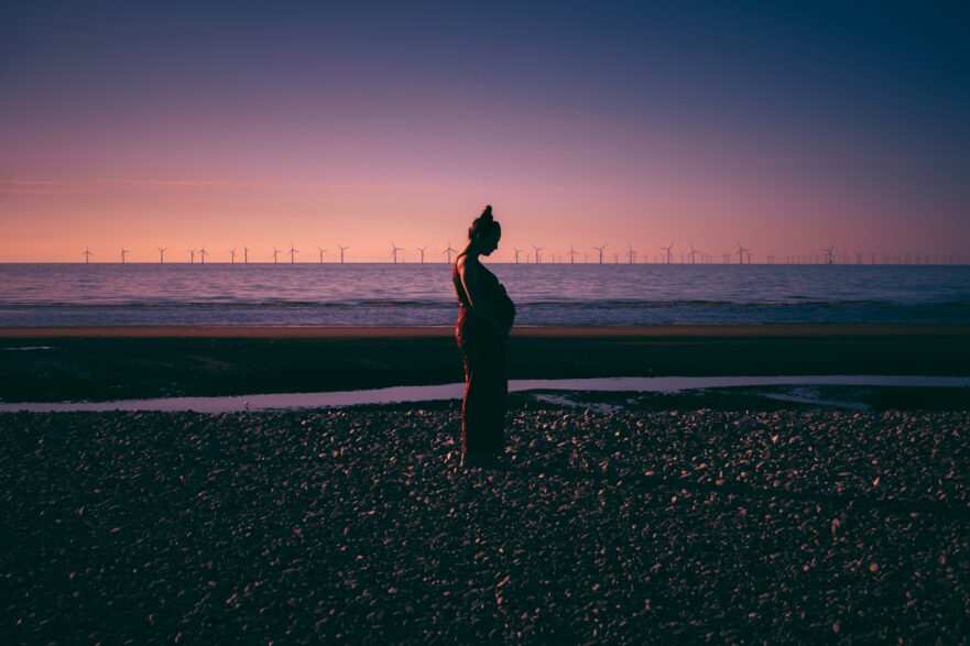 pregnant surrogate on beach - CFC